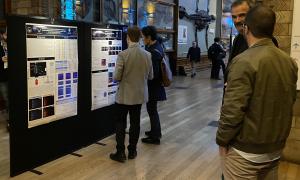 JANUS members at poster session.  Presenting and discussing posters. 