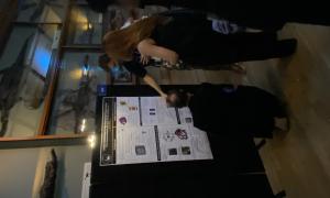 JANUS members at poster session.  Presenting and discussing posters. 