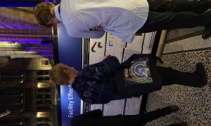 JANUS members at poster session.  Presenting and discussing posters. 