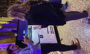 JANUS members at poster session.  Presenting and discussing posters. 